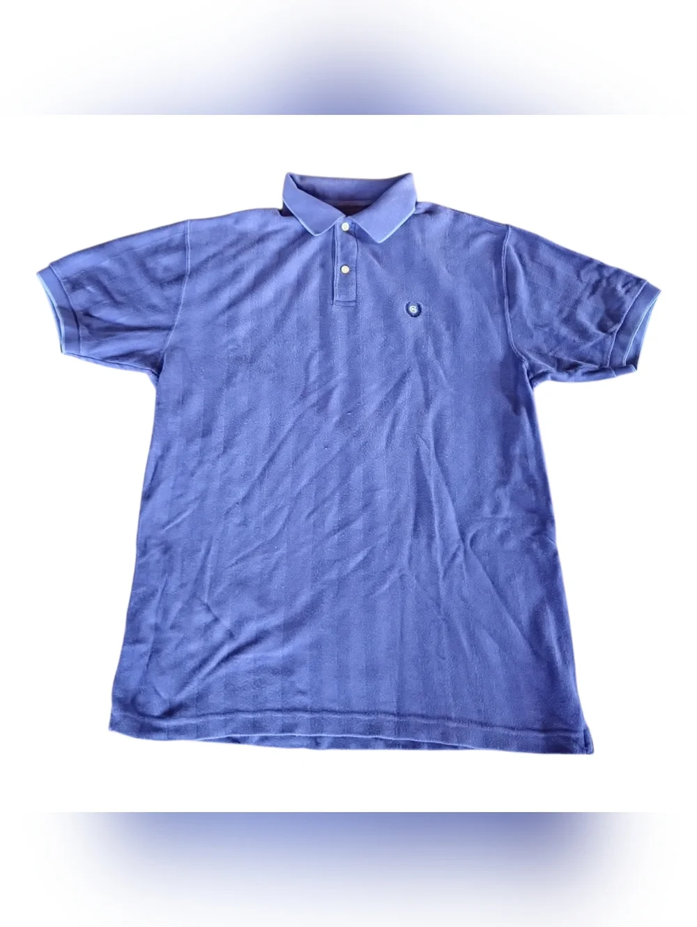 Vintage 97 Ralph Lauren Chaps Blue Polo Size Large‎ Logo Preppy Boxy Fit Cotton